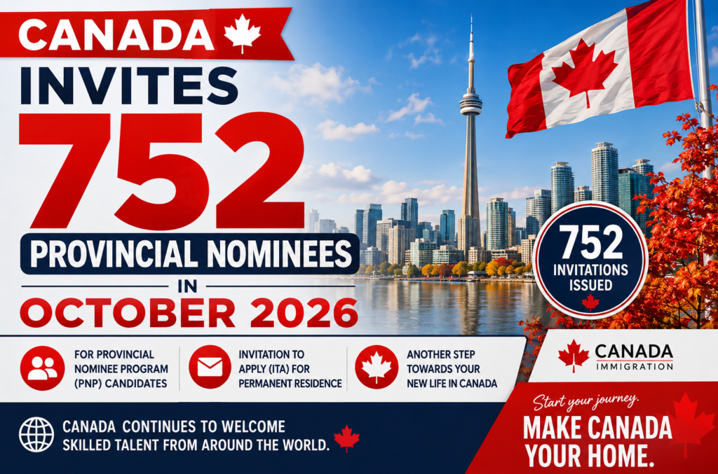 Canada Express Entry Provincial Nominee Program draw October 2026.